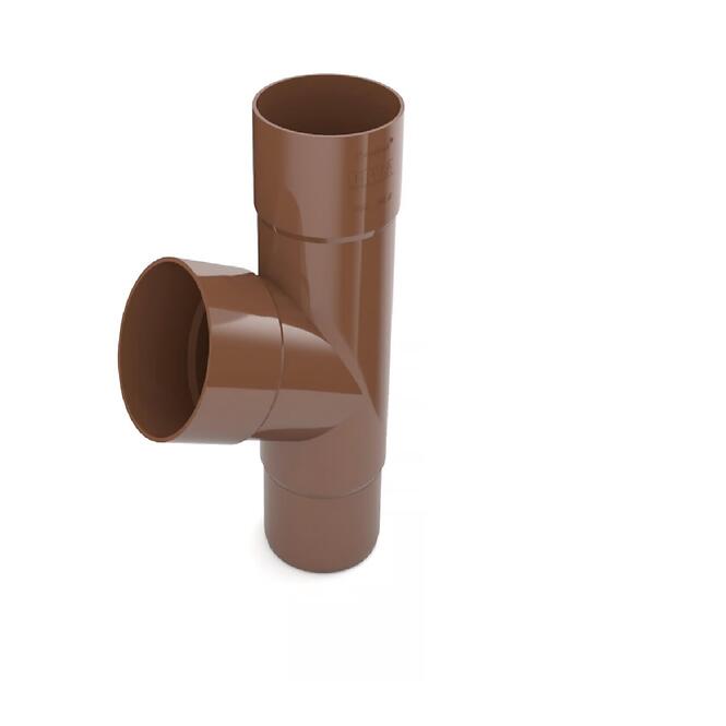 T-cső 63/63/63 mm Barna