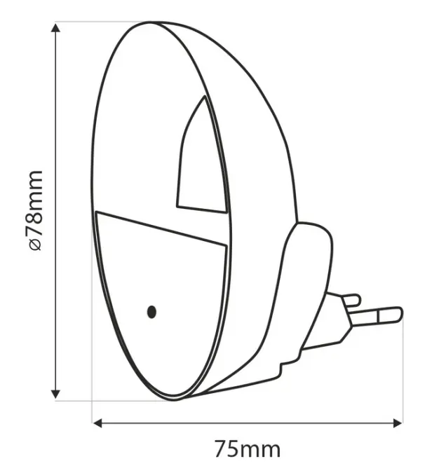 Dugaszolható lámpa TR-047M LED 0.5W LB1