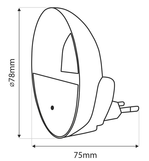 Dugaszolható lámpa TR-047M LED 0.5W LB1