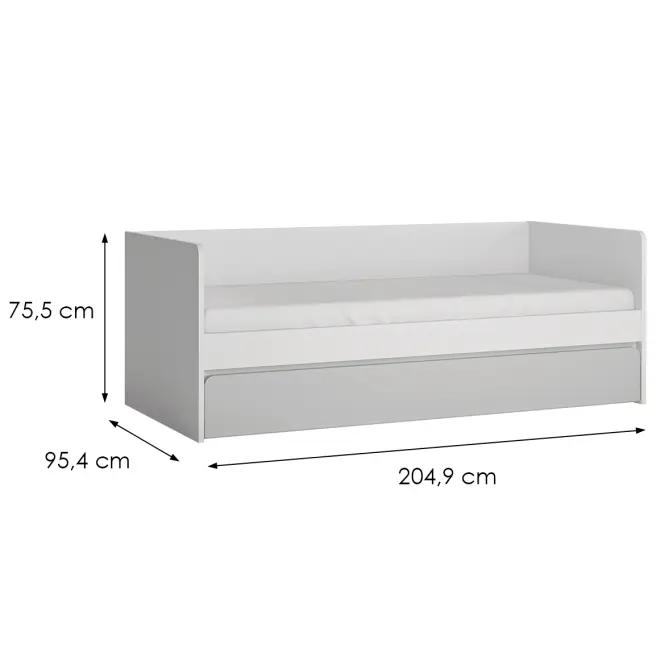 Łóżko 90 Flexi Flxz01 1s Fehér Alpin/Billbergia