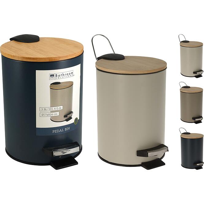 Szemetes 3 l bambusz fedéllel mix C88000130