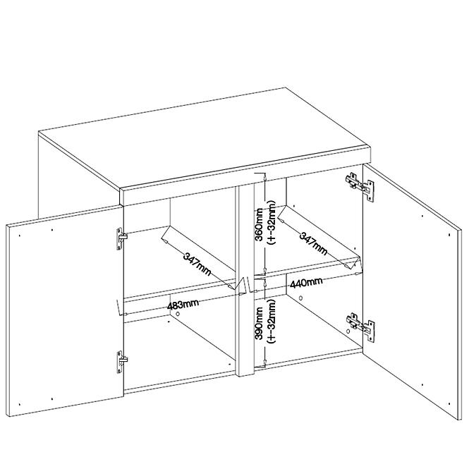Komód Rumba 2F DO21 tölgy olajozott