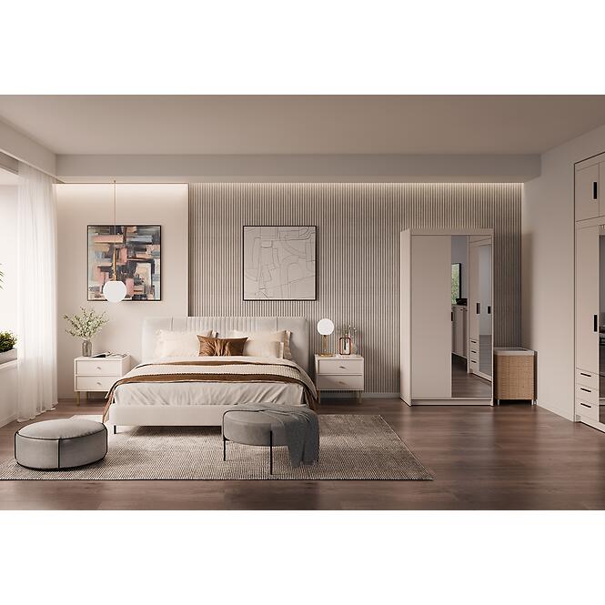 Szekrény Elena 2D 1tükör homokbézs,5