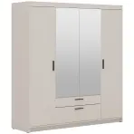 Szekrény Elena 4D 2S tükör homokbézs