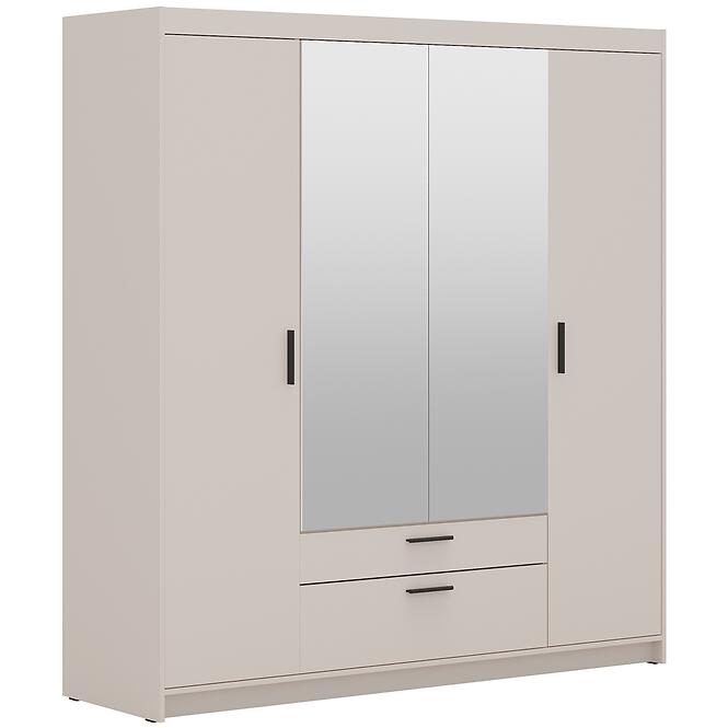 Szekrény Elena 4D 2S tükör homokbézs