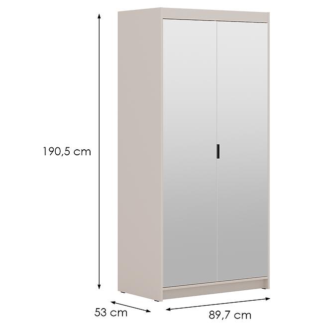 Szekrény Elena 2D tükör homokbézs,3