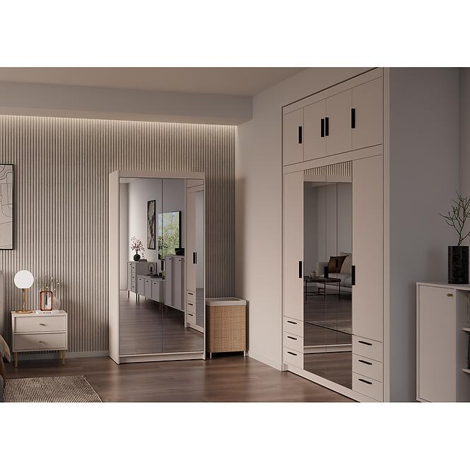 Szekrény Elena 2D tükör homokbézs,6