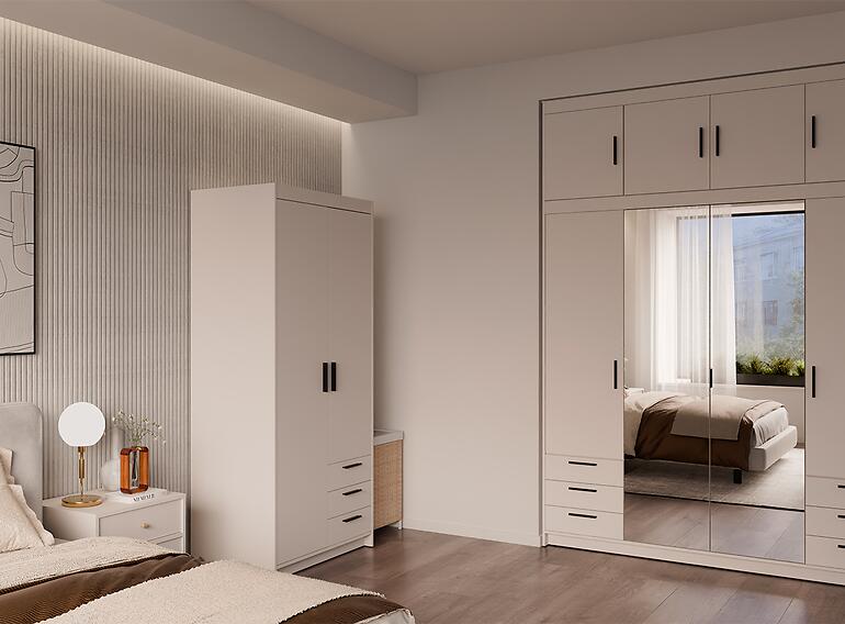 Szekrény Elena 2D 3S homokbézs,7