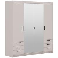 Szekrény Elena 4D 6S tükör homokbézs