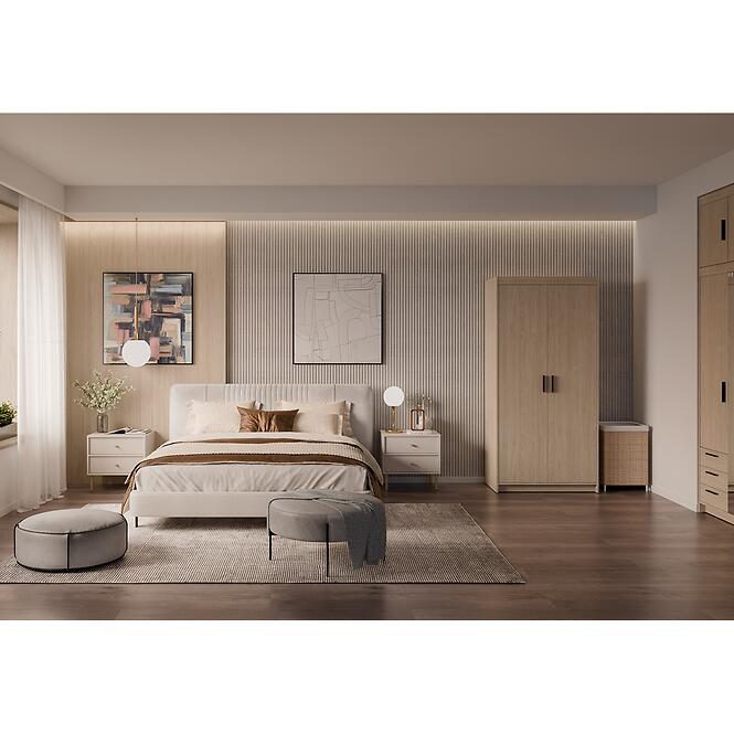 Szekrény Elena 2D tölgy olajozott,5