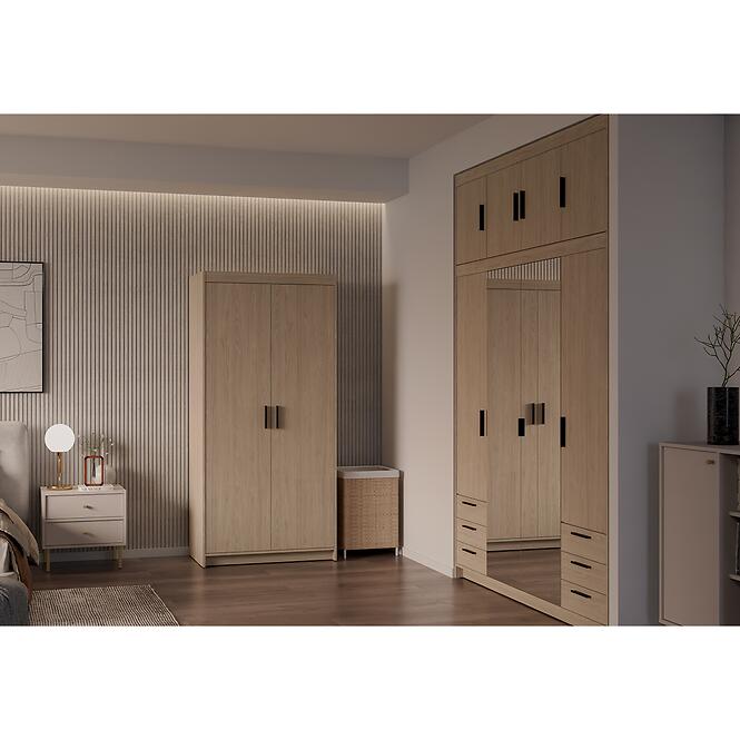 Szekrény Elena 2D tölgy olajozott,6