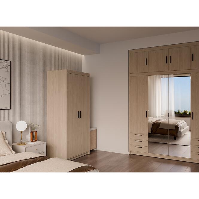 Szekrény Elena 2D tölgy olajozott,7