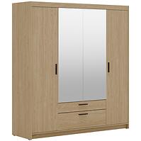 Szekrény Elena 4D 2S tükör tölgy olajozott