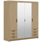 Szekrény Elena 4D 6S tükör tölgy olajozott