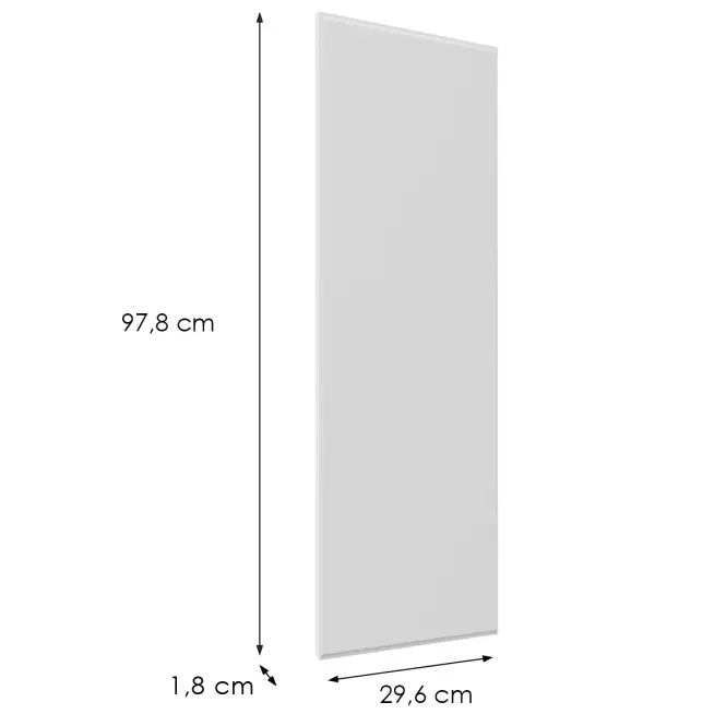 Előlap szekrény Luxeo F16-G30(100) vékony keret white,2