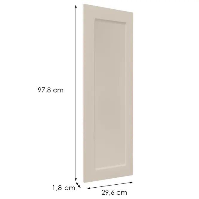 Előlap szekrény Luxeo F15-G30(100) keret kasmír