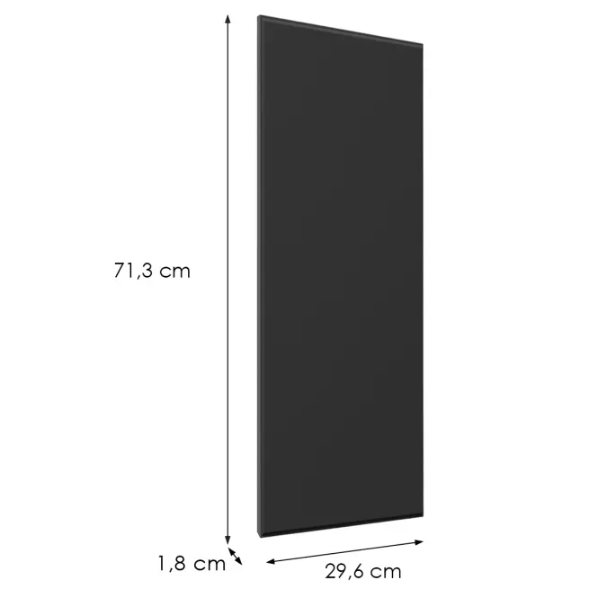 Előlap szekrény Luxeo F16-G30(72) vékony keret black