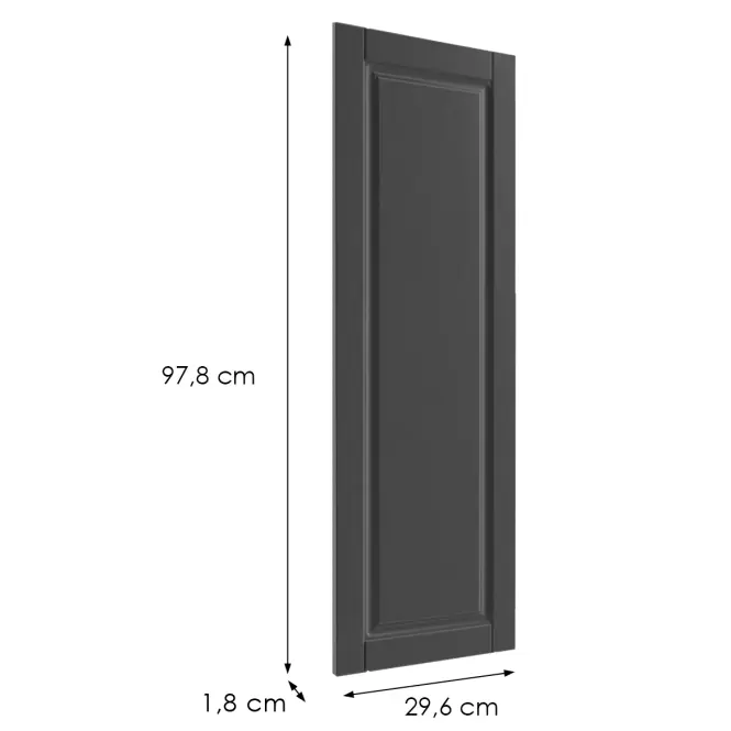 Előlap szekrény Luxeo F13-G30(100) hampton dark grey,2