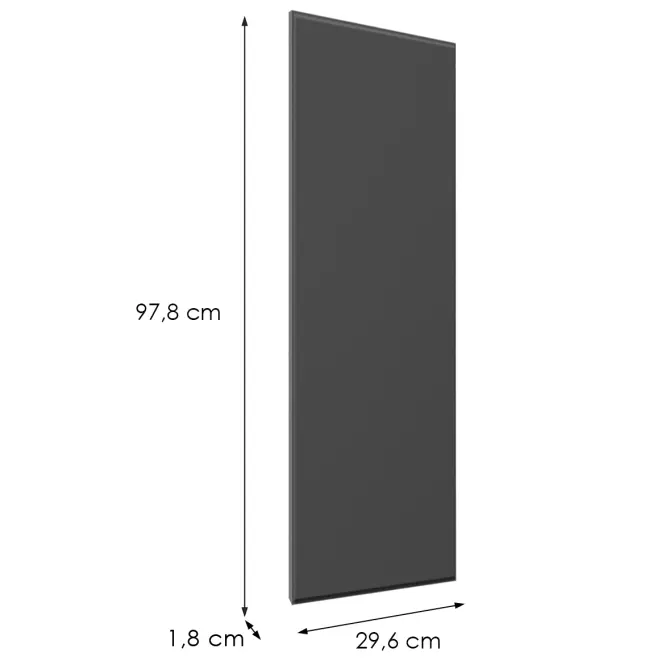 Előlap szekrény Luxeo F16-G30(100) vékony keret dark grey,2
