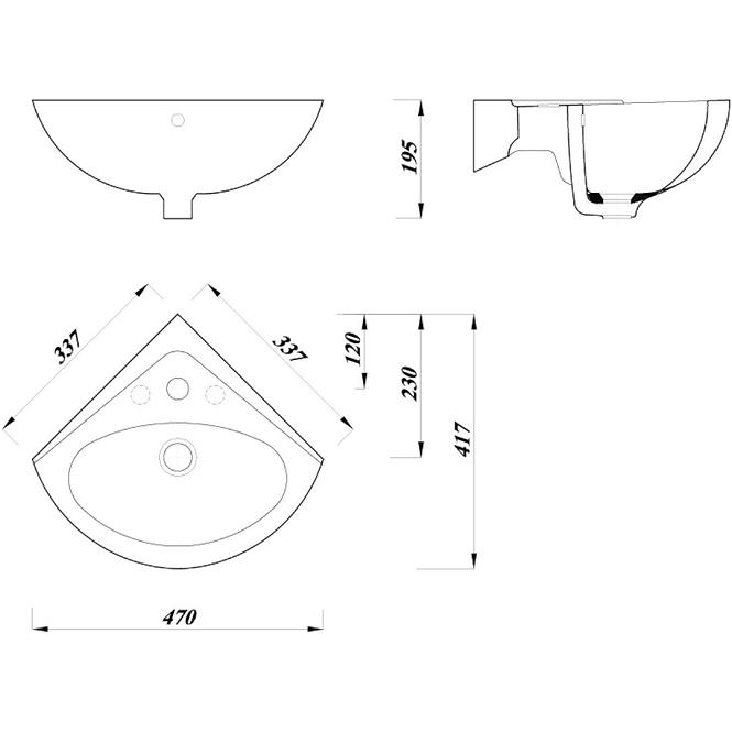 Mosdókagyló  Sally sarok