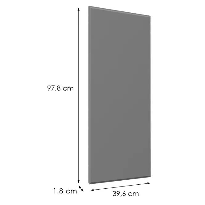 Előlap szekrény Luxeo F16-G40(100) vékony keret grey,2