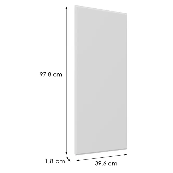 Előlap szekrény Luxeo F16-G40(100) vékony keret white,2