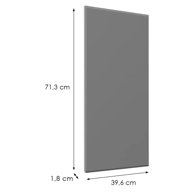 Előlap szekrény Luxeo F16-G40(72) vékony keret grey,2