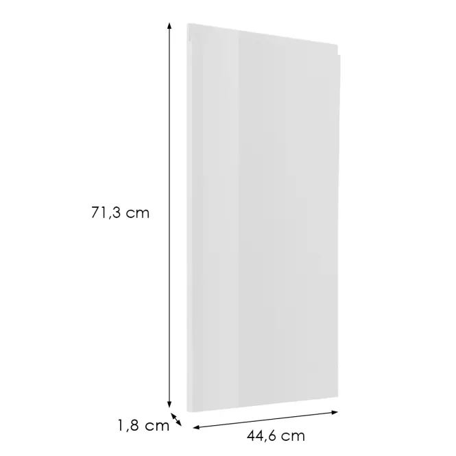 Előlap szekrény Luxeo F02-G45(72) white lak,2