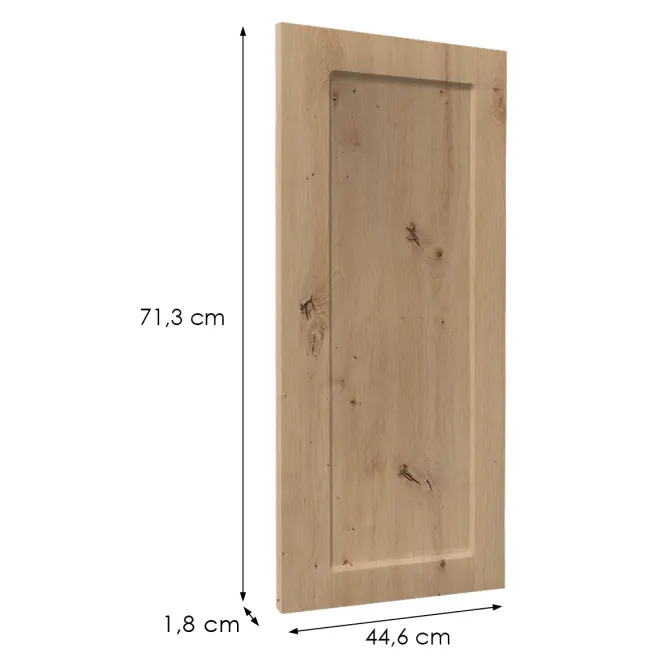 Előlap szekrény Luxeo F15-G45(72) keret tölgy,2