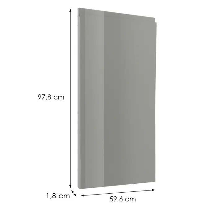 Előlap szekrény Luxeo F02-G60(100) grey lak,2