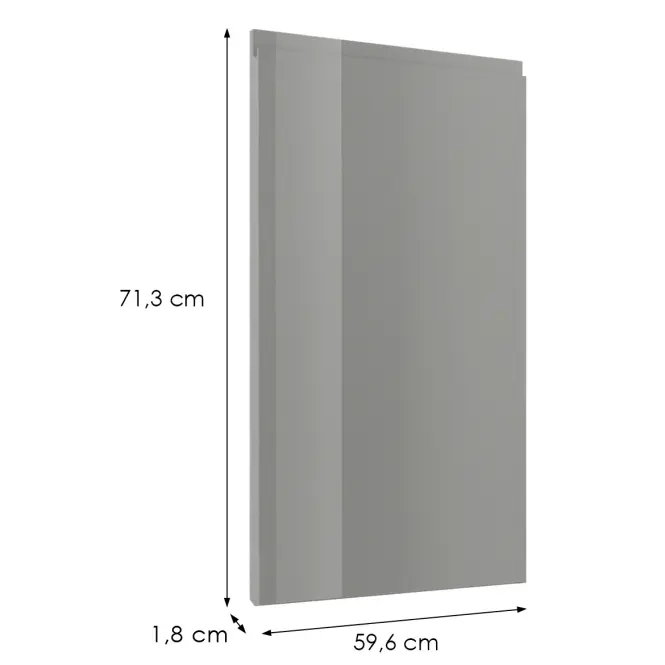 Előlap szekrény Luxeo F02-G60(72) grey lak