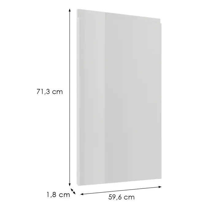 Előlap szekrény Luxeo F02-G60(72) white lak,2