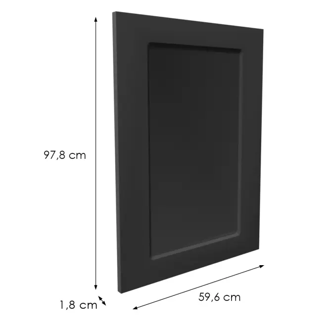 Előlap szekrény Luxeo F15-G60(100) keret black,2