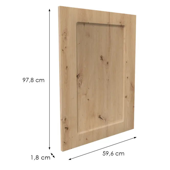 Előlap szekrény Luxeo F15-G60(100) keret tölgy,2