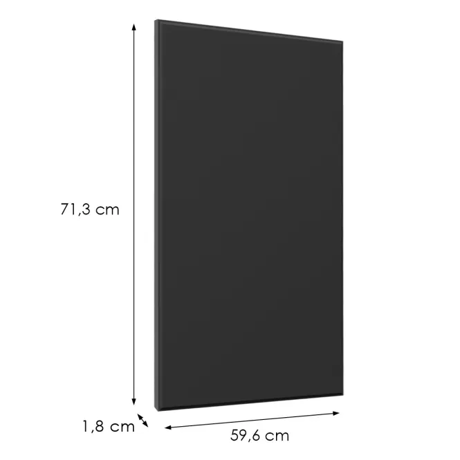 Előlap szekrény Luxeo F16-G60(72) vékony keret black,2