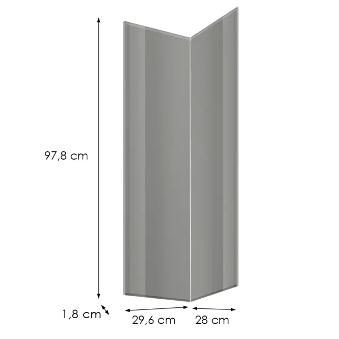 Előlap szekrény Luxeo F02-G60N2(100) grey lak,2
