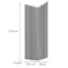 Előlap szekrény Luxeo F02-G60N2(100) grey lak,2