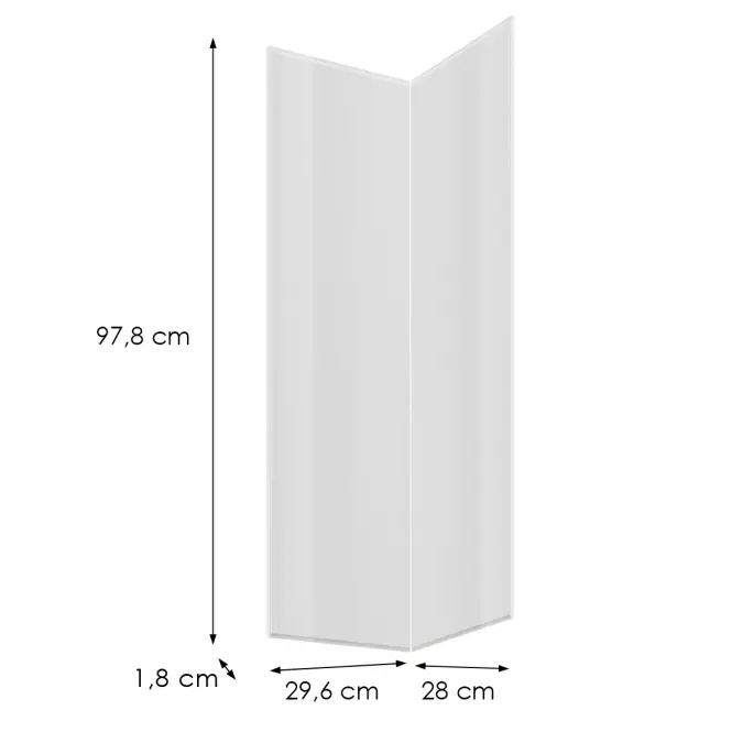 Előlap szekrény Luxeo F02-G60N2(100) white lak,2