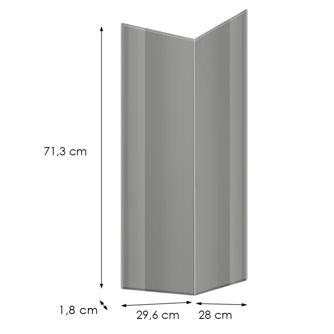 Előlap szekrény Luxeo F02-G60N2(72) grey lak,2