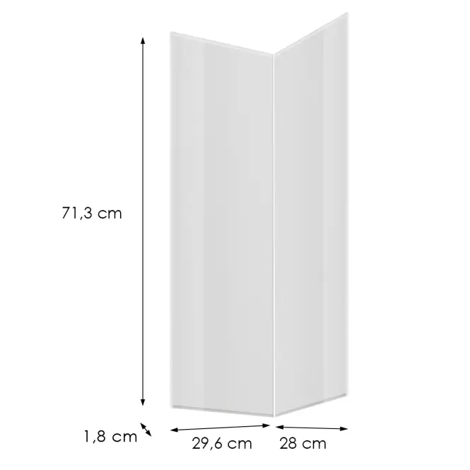 Előlap szekrény Luxeo F02-G60N2(72) white lak,2