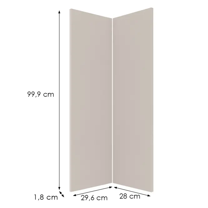 Előlap szekrény Luxeo F08-G60N2(100) beige,2