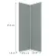 Előlap szekrény Luxeo F08-G60N2(100) green,2