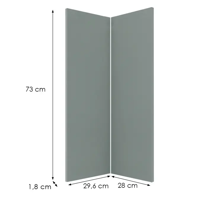 Előlap szekrény Luxeo F08-G60N2(72) green,2