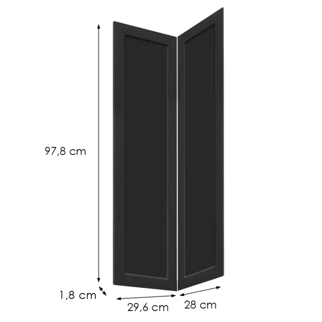 Előlap szekrény Luxeo F15-G60N2(100) keret black,2