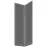 Előlap szekrény Luxeo F15-G60N2(100) keret dark grey