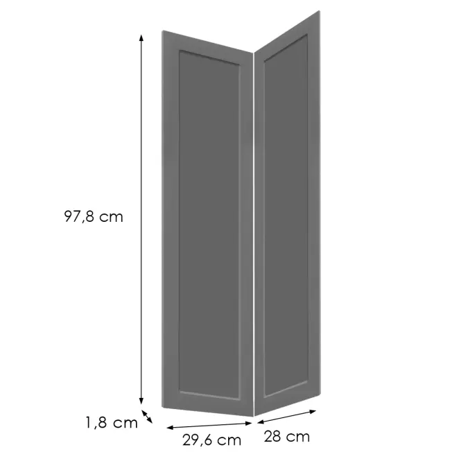 Előlap szekrény Luxeo F15-G60N2(100) keret dark grey