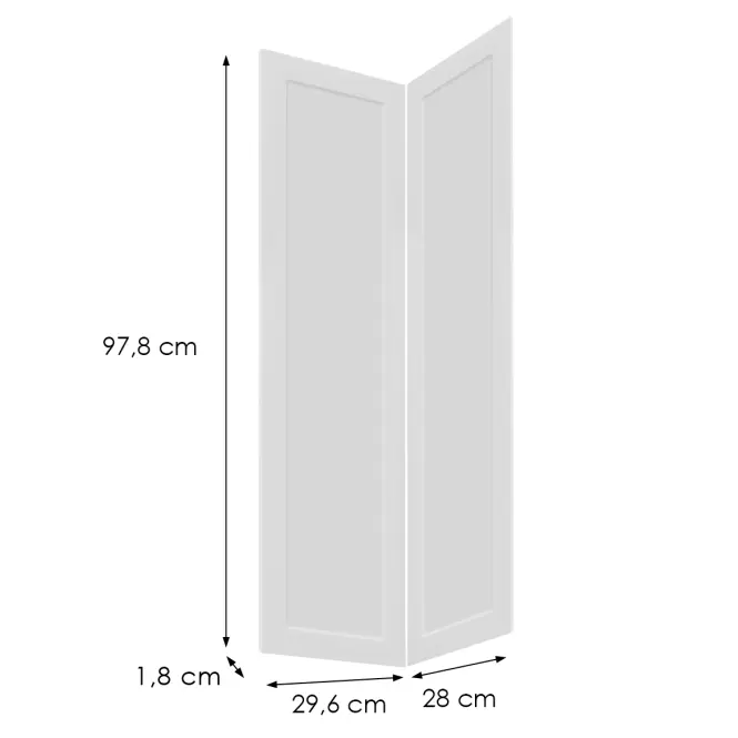 Előlap szekrény Luxeo F15-G60N2(100) keret white