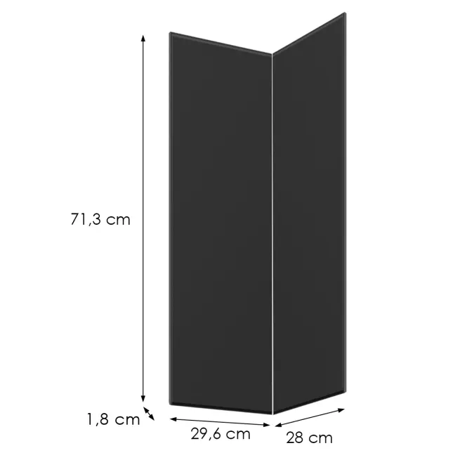 Előlap szekrény Luxeo F16-G60N2(72) vékony keret black,2