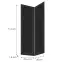 Előlap szekrény Luxeo F15-G60N2(72) keret black,2