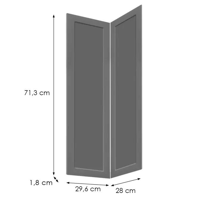 Előlap szekrény Luxeo F15-G60N2(72) keret dark grey,2
